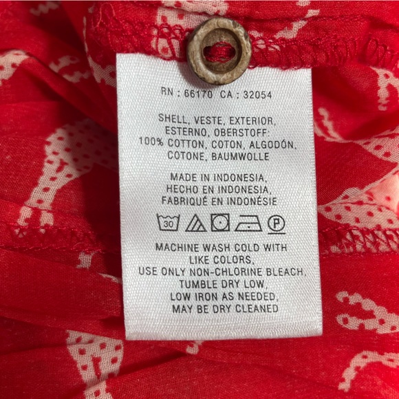 Anthropologie MAEVE red Cheetah cat shirt size 4 - Picture 8 of 8